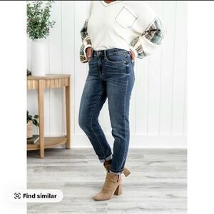 Judy Blue Star of the Show High Rise Dark Wash Slim Shield Pocket Jeans